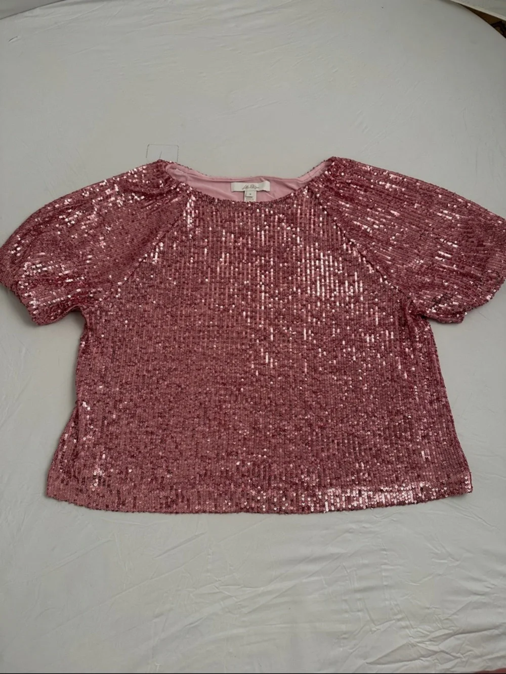 Lilly Pulitzer Cressida Conch Shell Pink Treasure sequin knit top - Picture 5 of 11